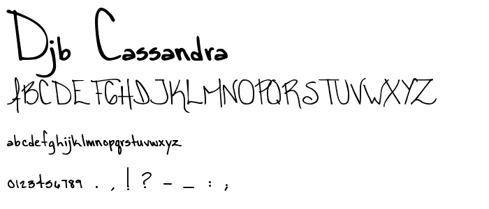 DJB CASSANDRA font
